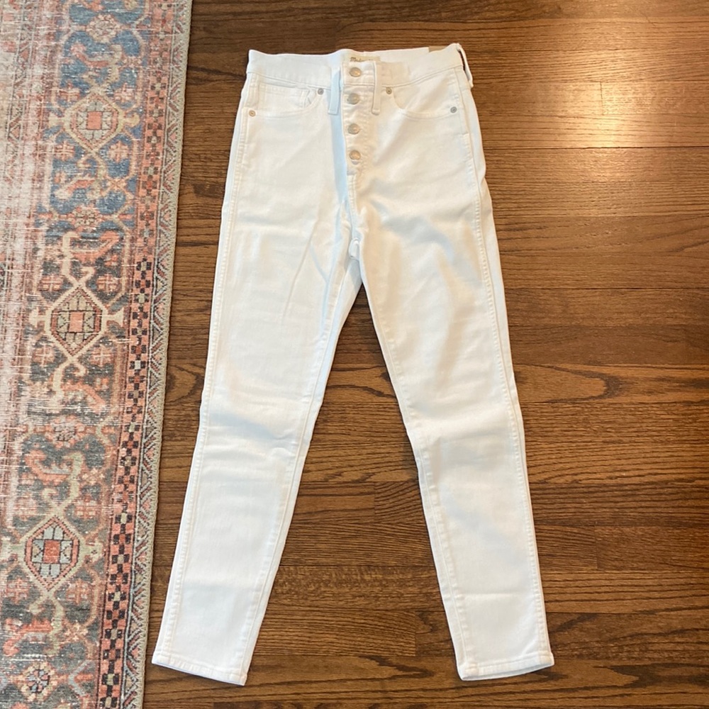 Never worn Madewell high rise skinny crop jeans size 28